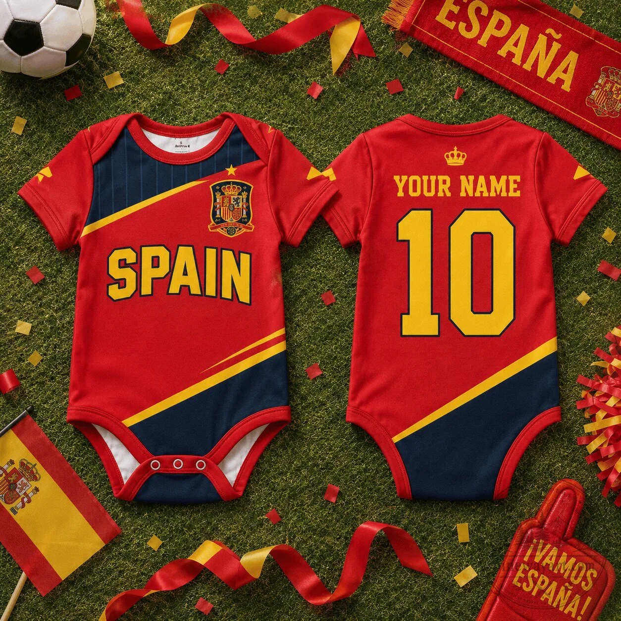 Spain National Football Team Baby Bodysuit World Cup 2026 Infant Romper