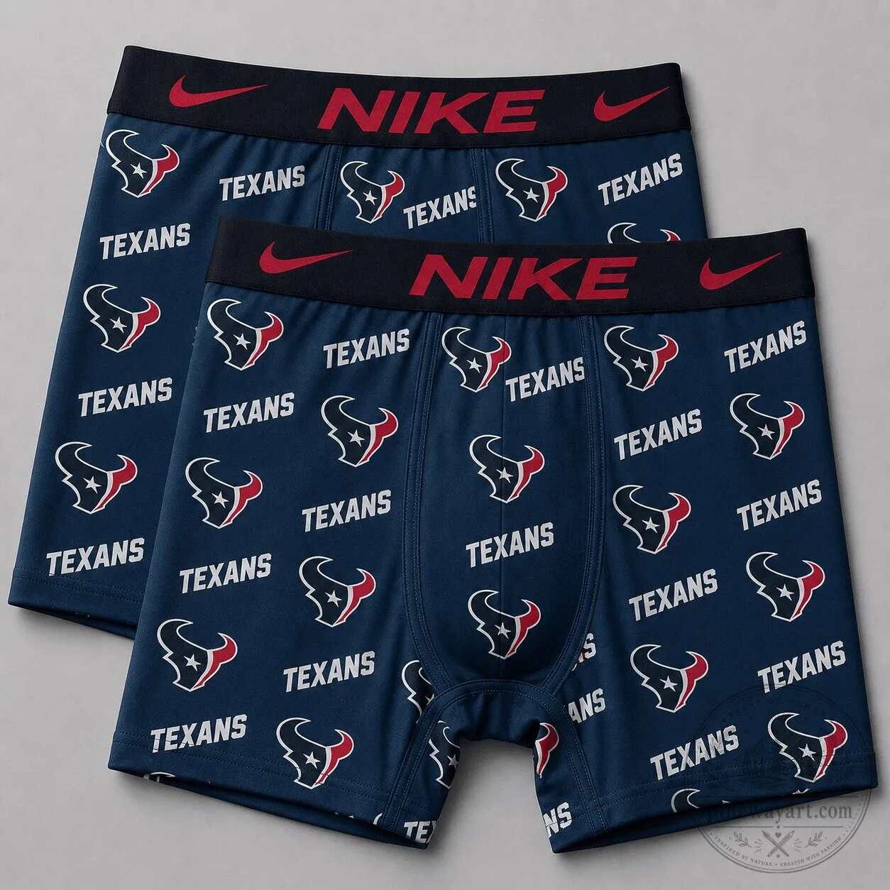 Houston Texans Nike NFL Football Team Logo Men's Boxer Briefs 1 Houston Texans Nike NFL Football Team Logo Men's Boxer Briefs