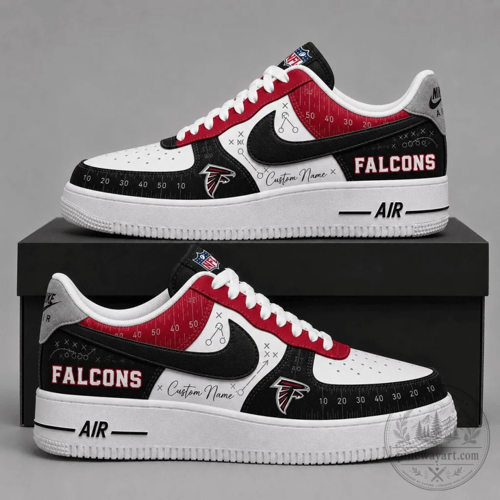 Custom Name Air Force One Shoes for Atlanta Falcons NFL Fans Custom Name Air Force One Shoes for Atlanta Falcons NFL Fans