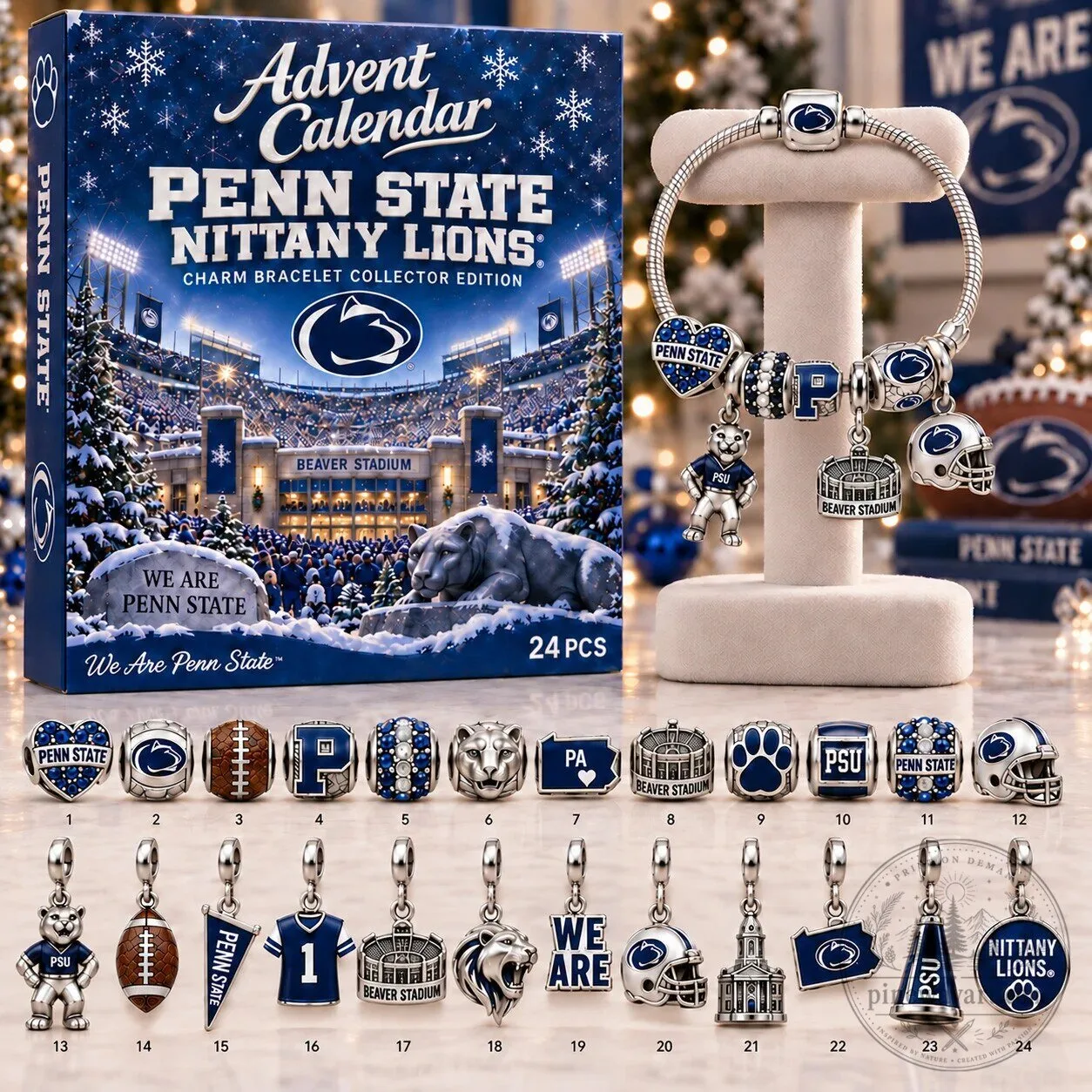 Penn State Nittany Lions Advent Calendar Charm Bracelet Collector Edition