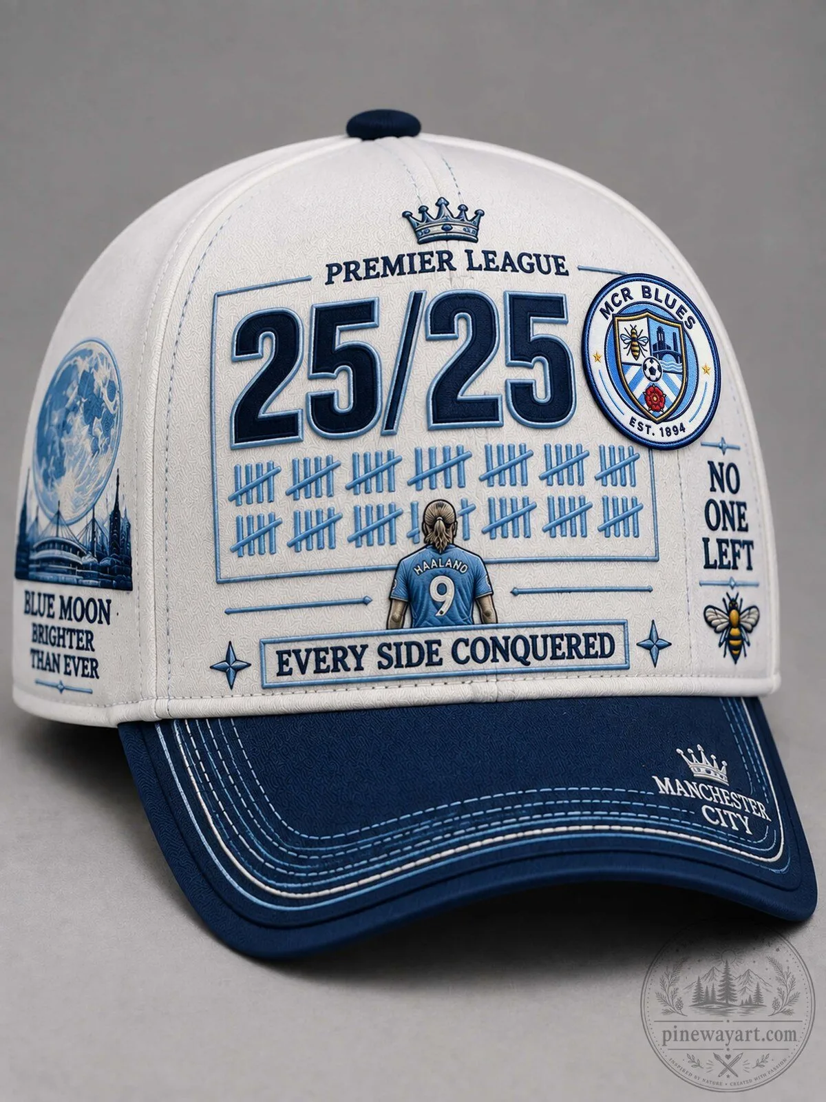 Manchester City Premier League 25/25 Haaland Blue Moon Baseball Cap Hat