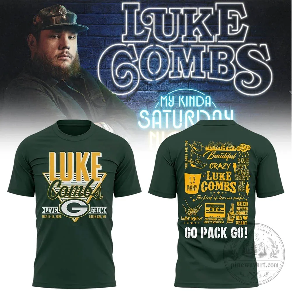 Green Bay Wisconsin T-Shirt for Luke Combs' My Kinda Saturday Night Tour at Lambeau Field
