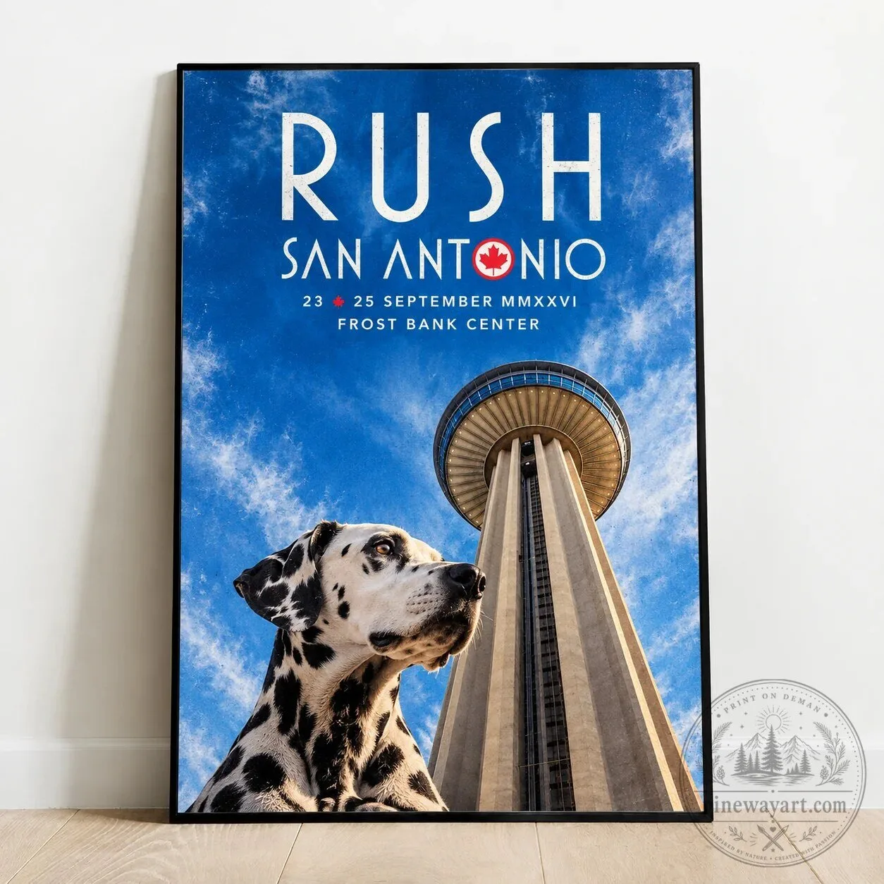 Frost Bank Center Concert Poster for Rush in San Antonio - September 2026