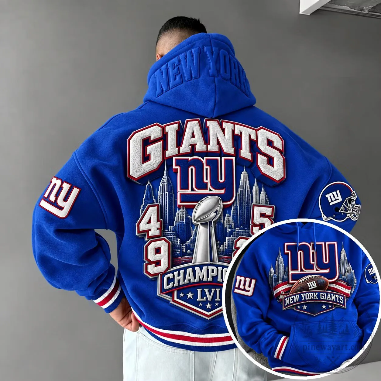 New York Giants Super Bowl Champions LVI Football Hoodie