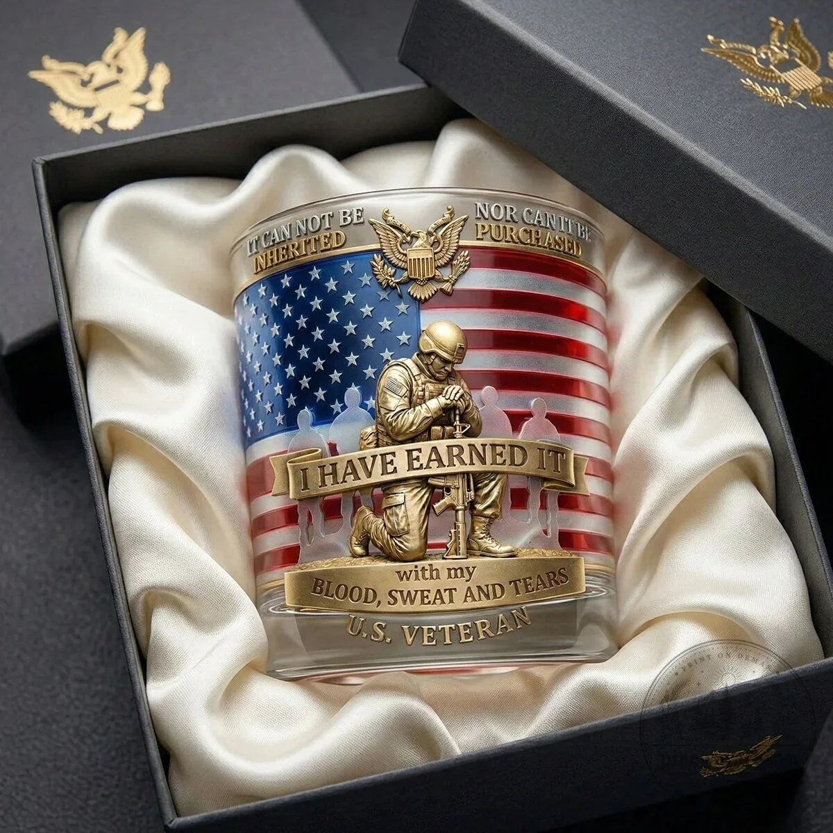 I Have Earned It United States Veteran American Flag Whiskey Decanter Set 10 I Have Earned It United States Veteran American Flag Whiskey Decanter Set