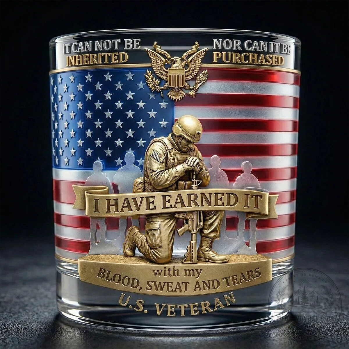 I Have Earned It United States Veteran American Flag Whiskey Decanter Set 12 I Have Earned It United States Veteran American Flag Whiskey Decanter Set