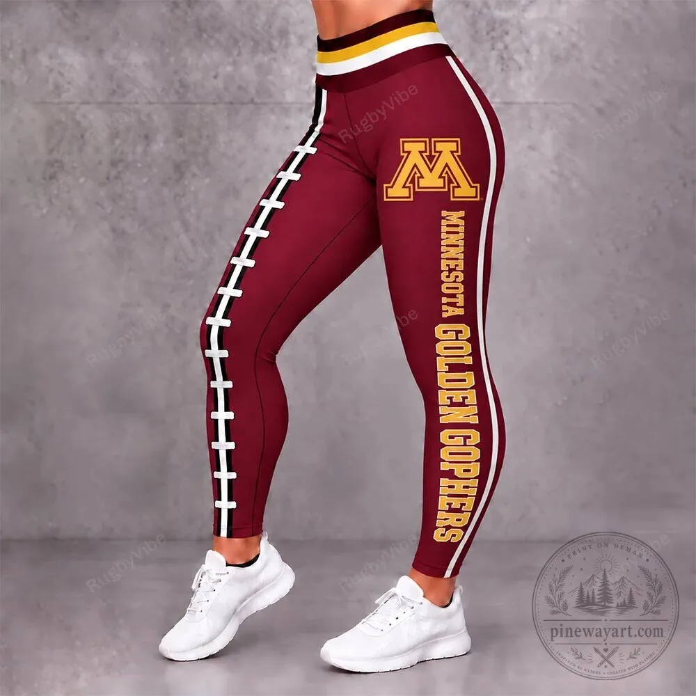 Minnesota Golden Gophers Football Style Maroon Womens Leggings