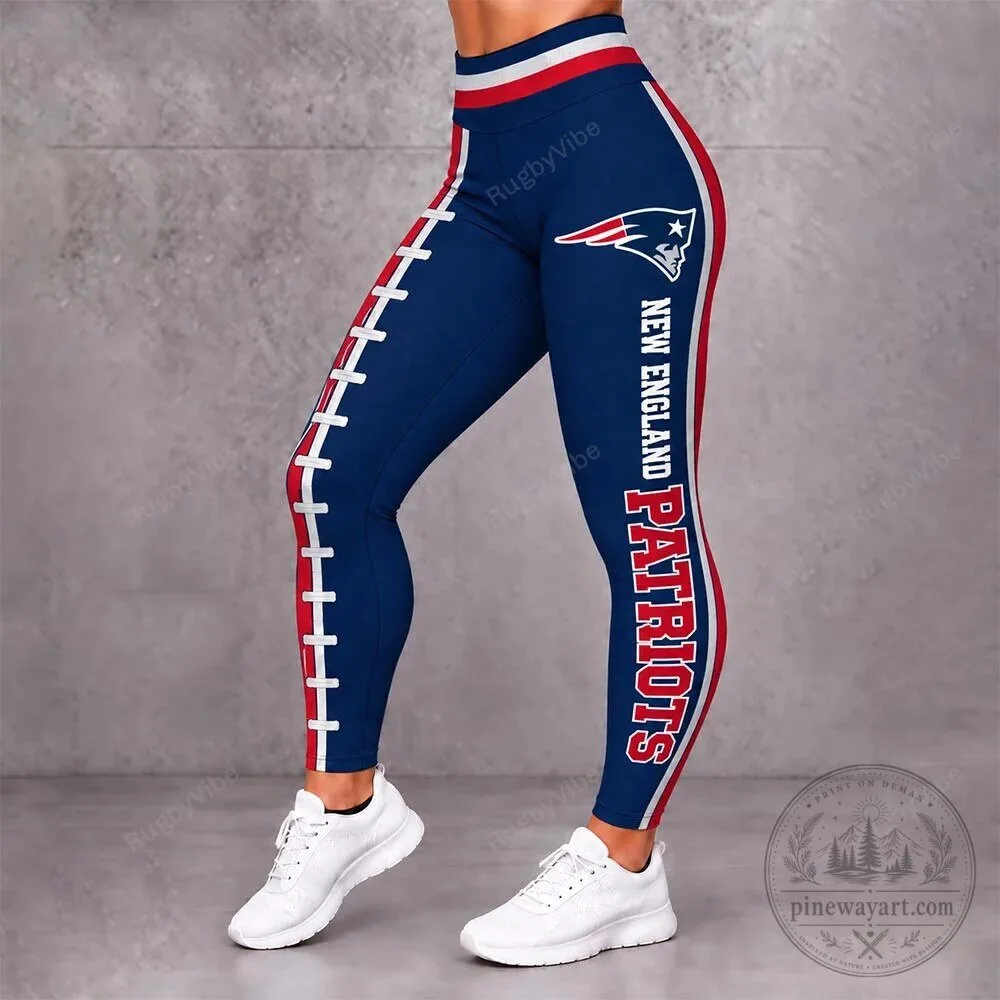 New England Patriots Football Team Logo and Colors Women's Leggings