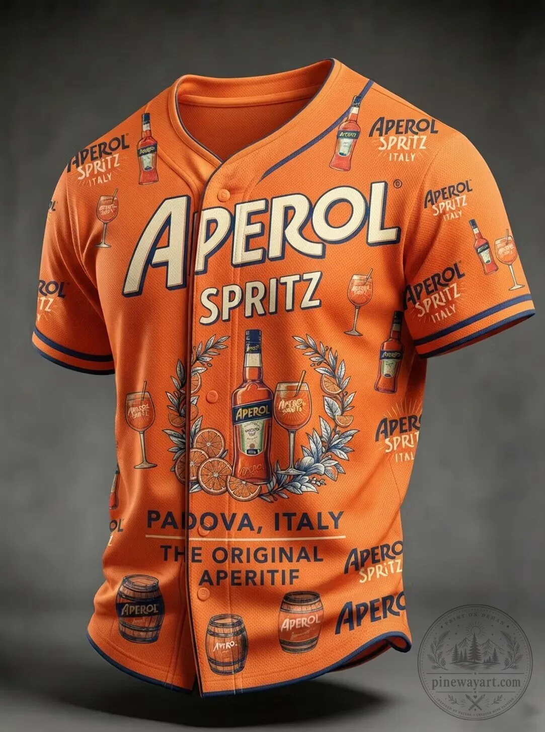 Aperol Spritz Italian Aperitif Orange Baseball Jersey