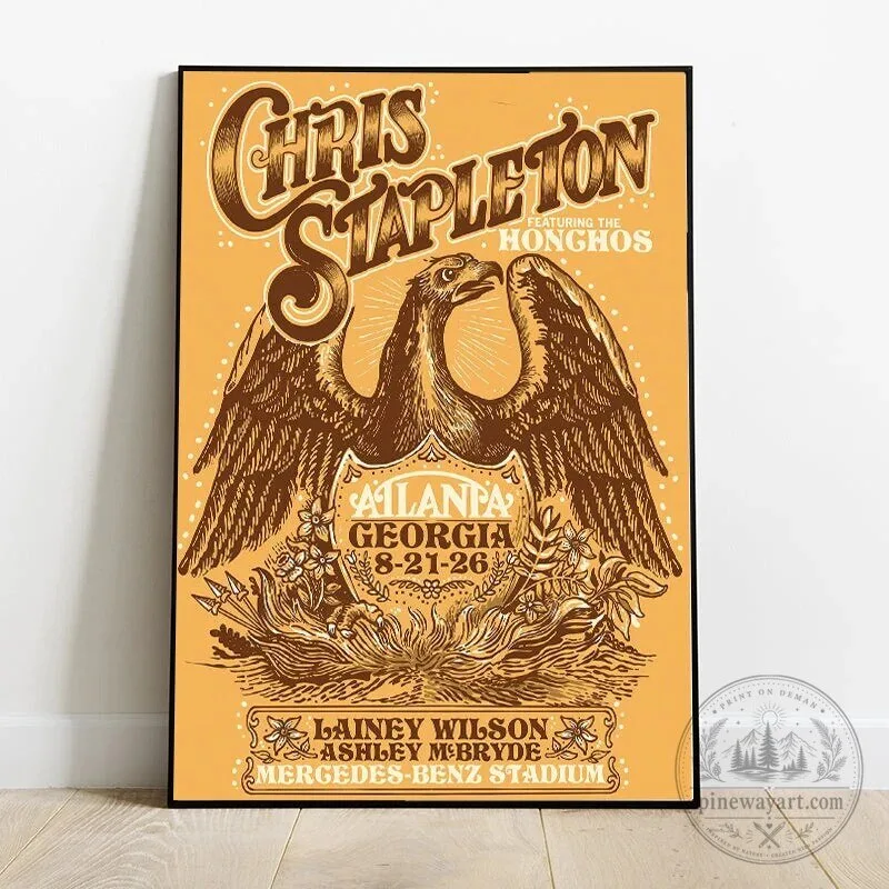 Chris Stapleton All American Road Show 2026 Atlanta Georgia Concert Poster