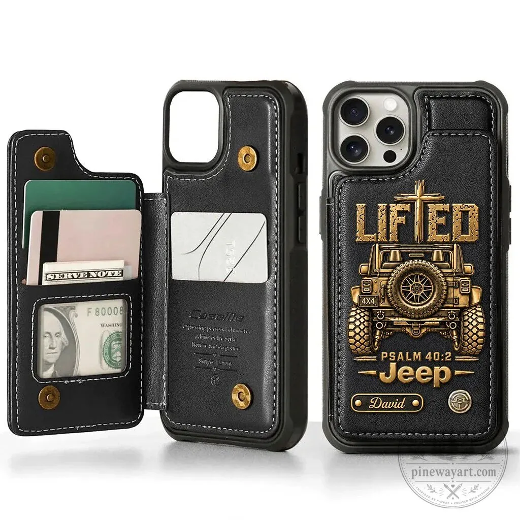 Jeep Christian Psalm 40:2 Personalized Leather Wallet Phone Case 12 Jeep Christian Psalm 40:2 Personalized Leather Wallet Phone Case
