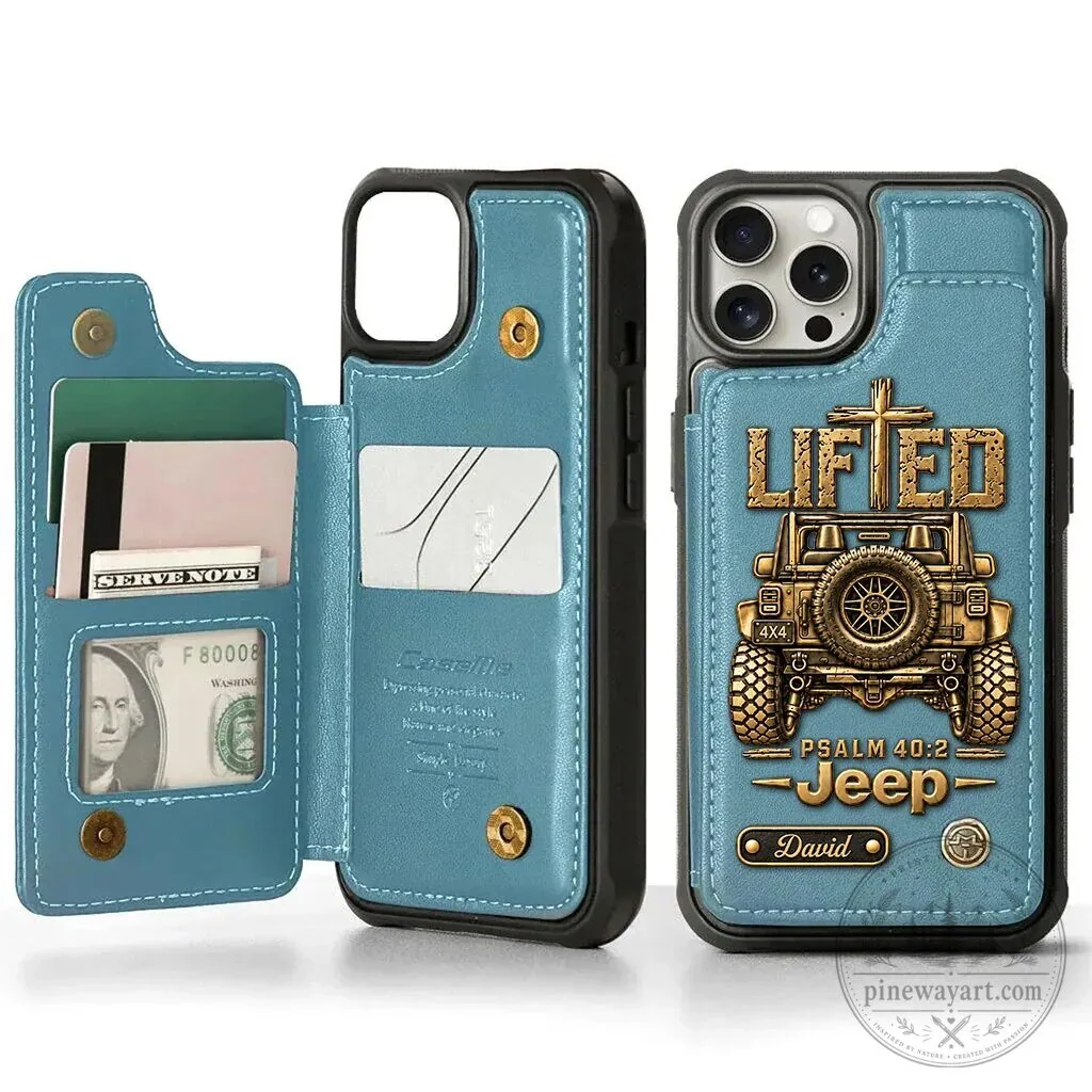 Jeep Christian Psalm 40:2 Personalized Leather Wallet Phone Case 15 Jeep Christian Psalm 40:2 Personalized Leather Wallet Phone Case