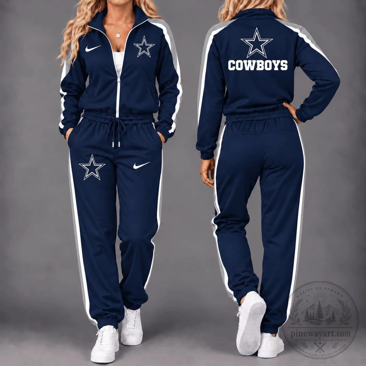Dallas Cowboys Nike Inspired Tracksuit Set for Women 3 Dallas Cowboys Nike Inspired Tracksuit Set for Women