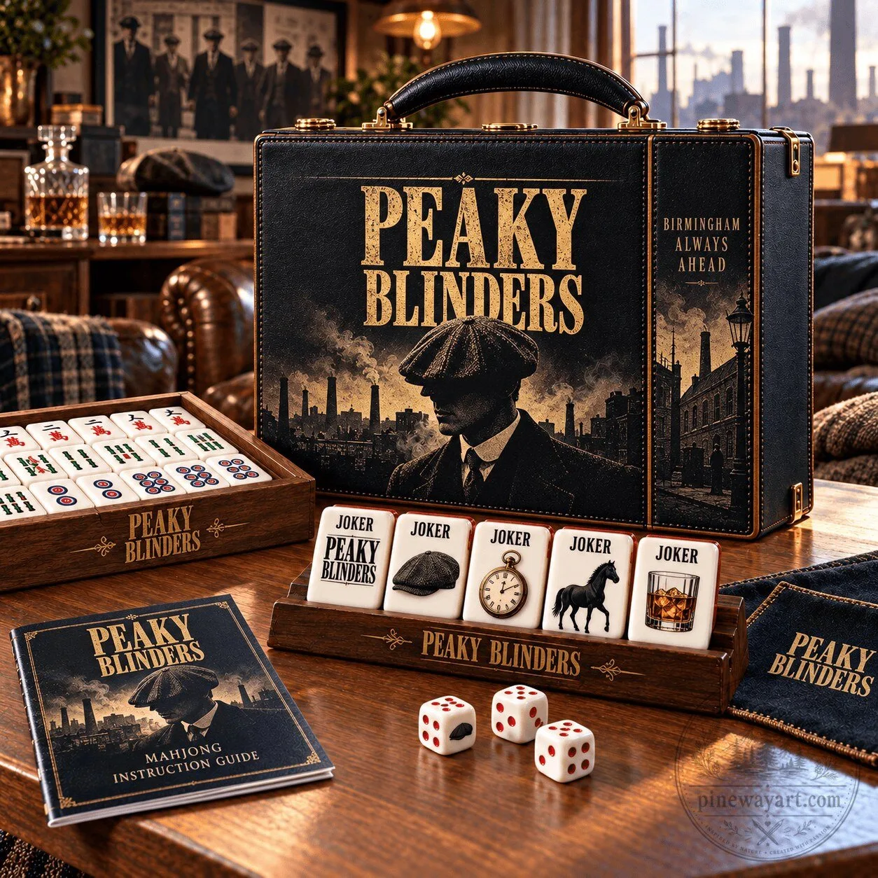 Peaky Blinders Premium Mahjong Game Set with Instruction Guide 1 Peaky Blinders Premium Mahjong Game Set with Instruction Guide