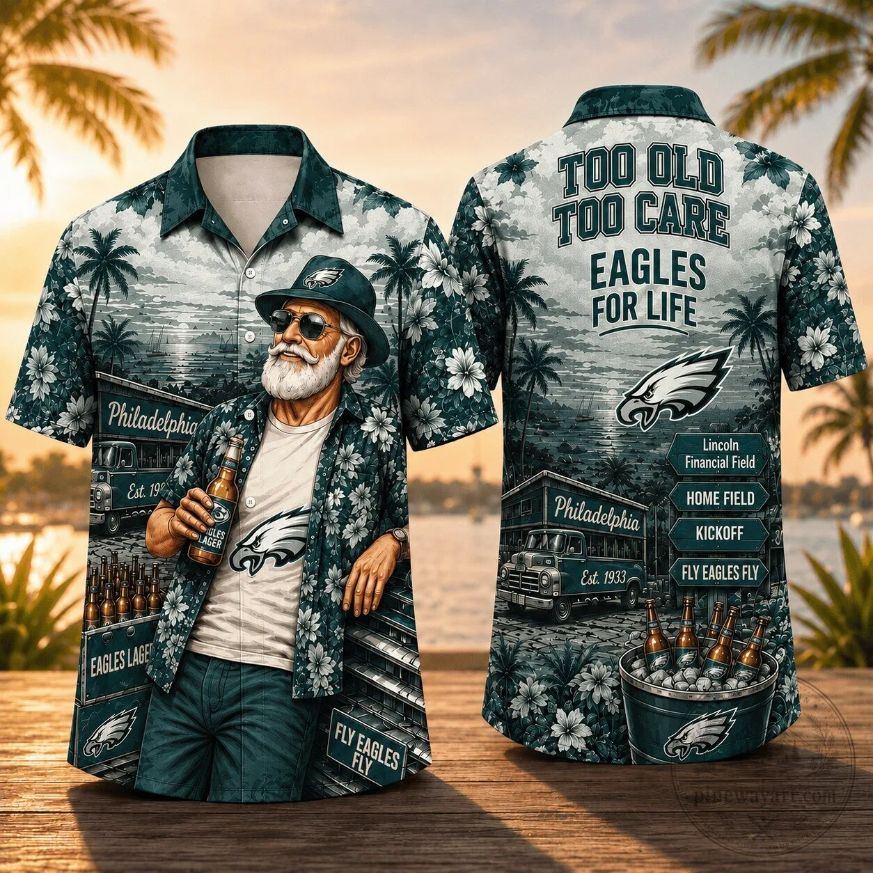 Philadelphia Eagles Fan Hawaiian Shirt for Men and Women, Fly Eagles Fly