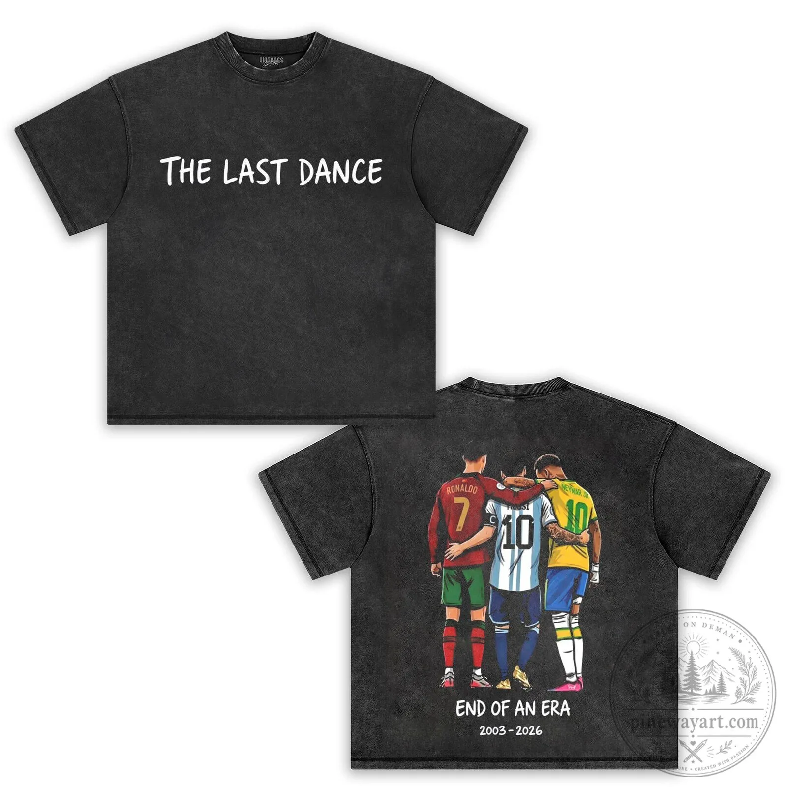 Ronaldo Messi Neymar The Last Dance End of an Era 2003-2026 Black T-Shirt 8 Ronaldo Messi Neymar The Last Dance End of an Era 2003-2026 Black T-Shirt
