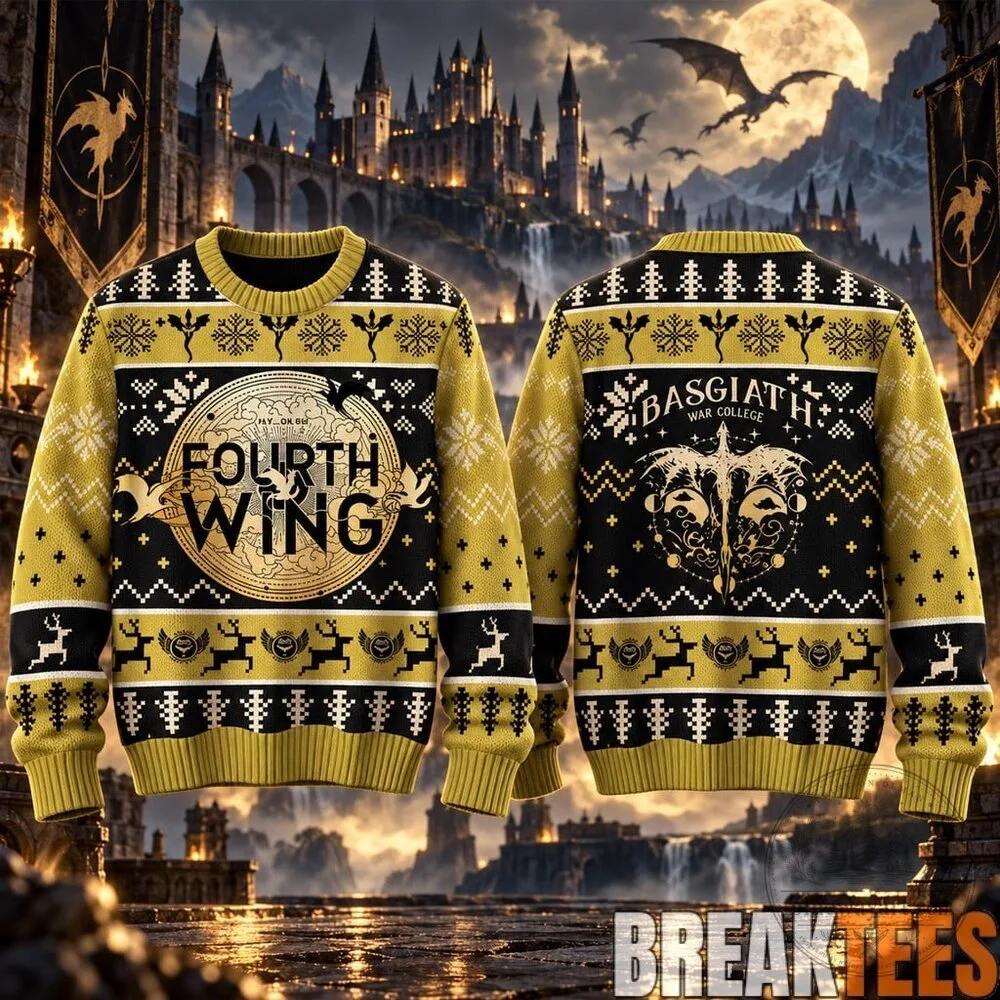 Fourth Wing Basgiath War College Ugly Christmas Sweater 9 Fourth Wing Basgiath War College Ugly Christmas Sweater