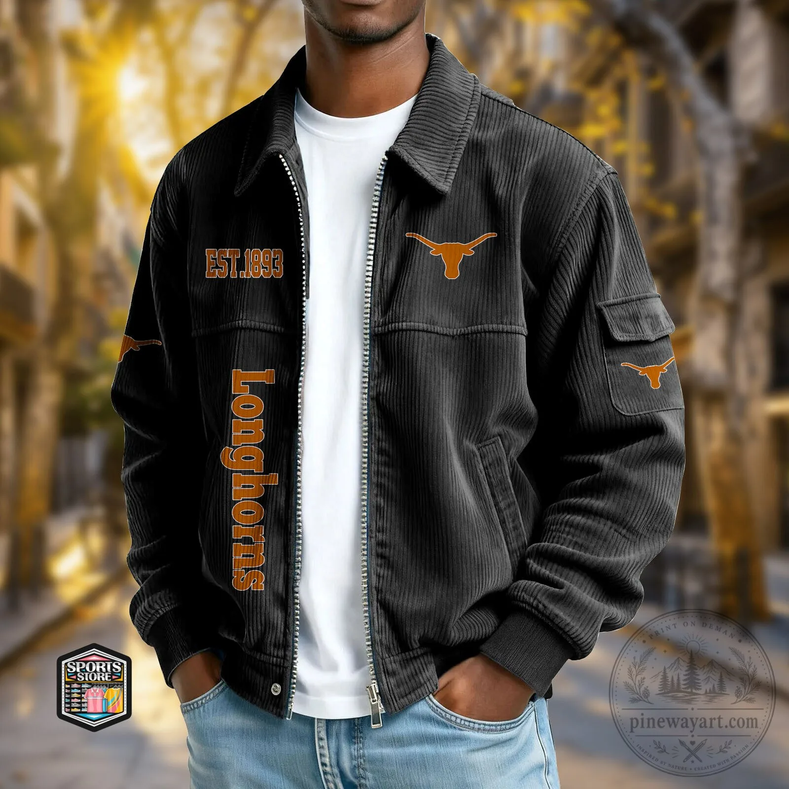 Texas Longhorns Est 1893 Corduroy Jacket