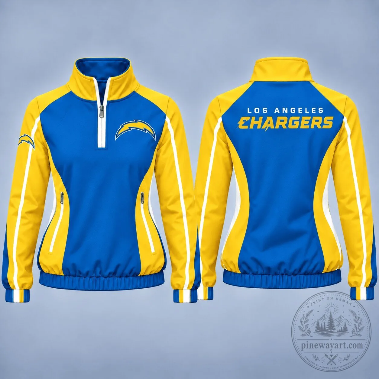 Los Angeles Chargers National Football League Quarter-Zip Pullover Jacket