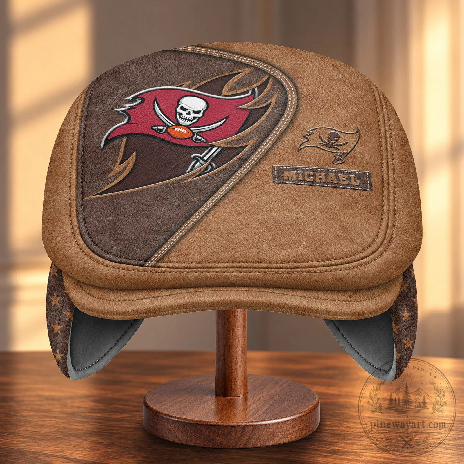 Tampa Bay Buccaneers NFL Flat Cap Hat with Foldable Ear Flaps 11 Tampa Bay Buccaneers NFL Flat Cap Hat with Foldable Ear Flaps