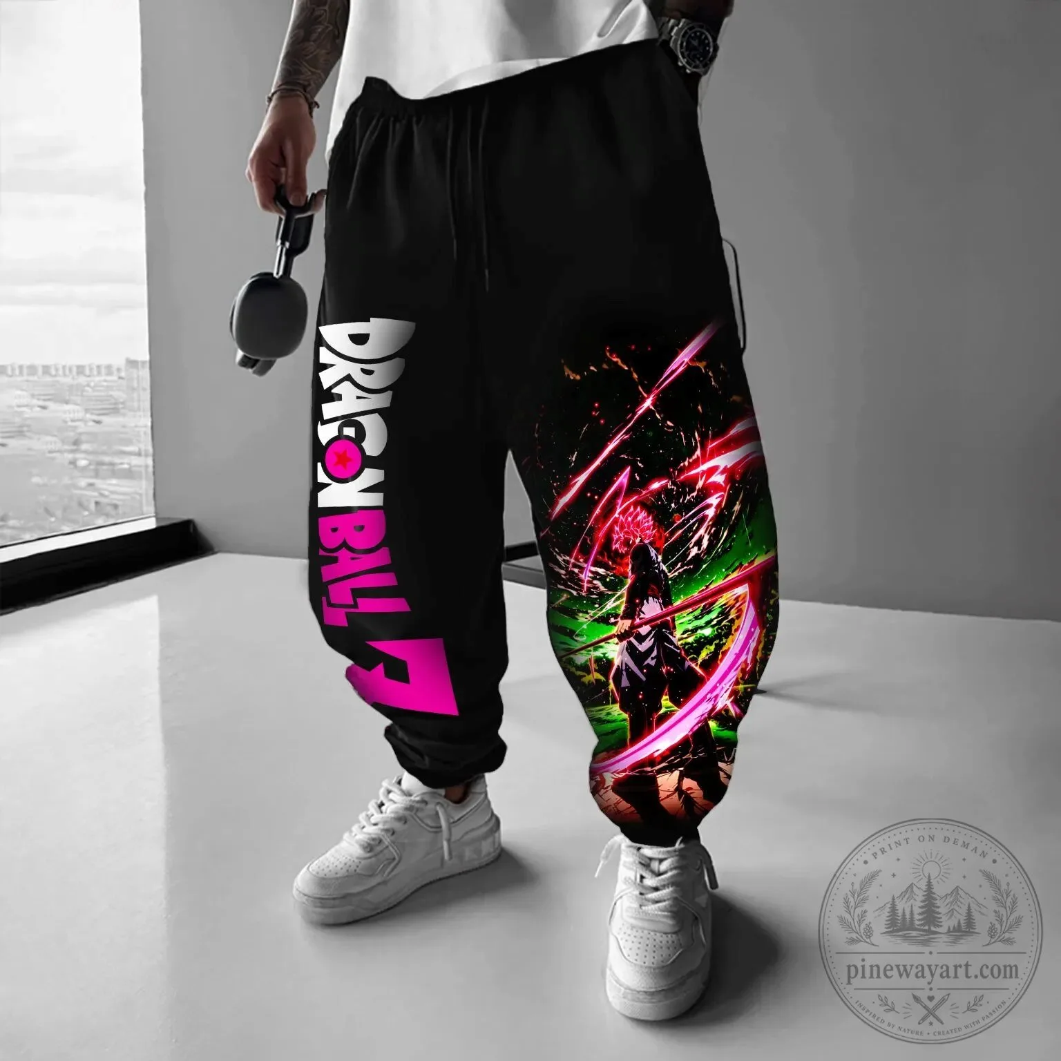Dragon Ball Z Anime Character Black Streetwear Pants