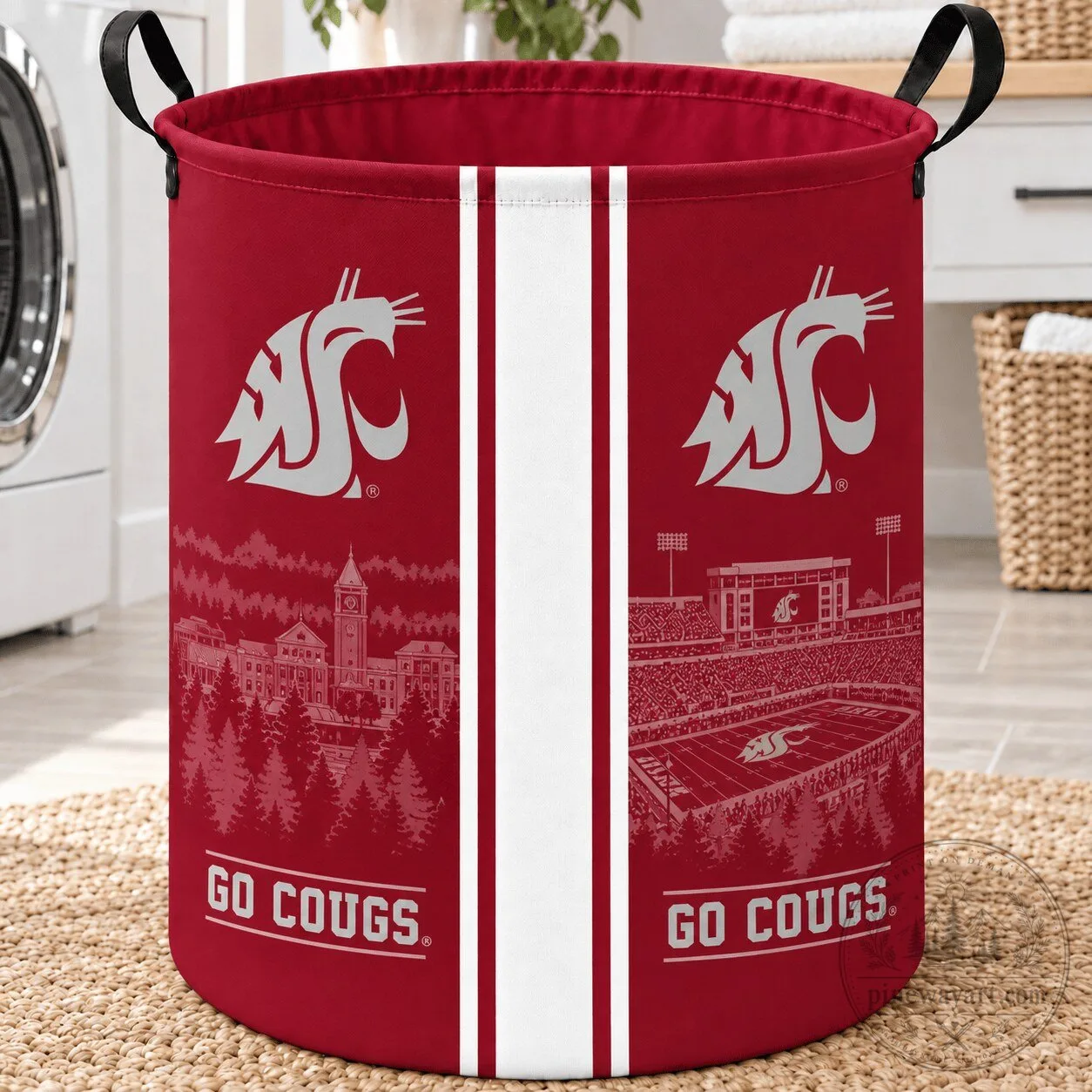 Washington State Cougars Football Team Fan Laundry Basket 6 Washington State Cougars Football Team Fan Laundry Basket