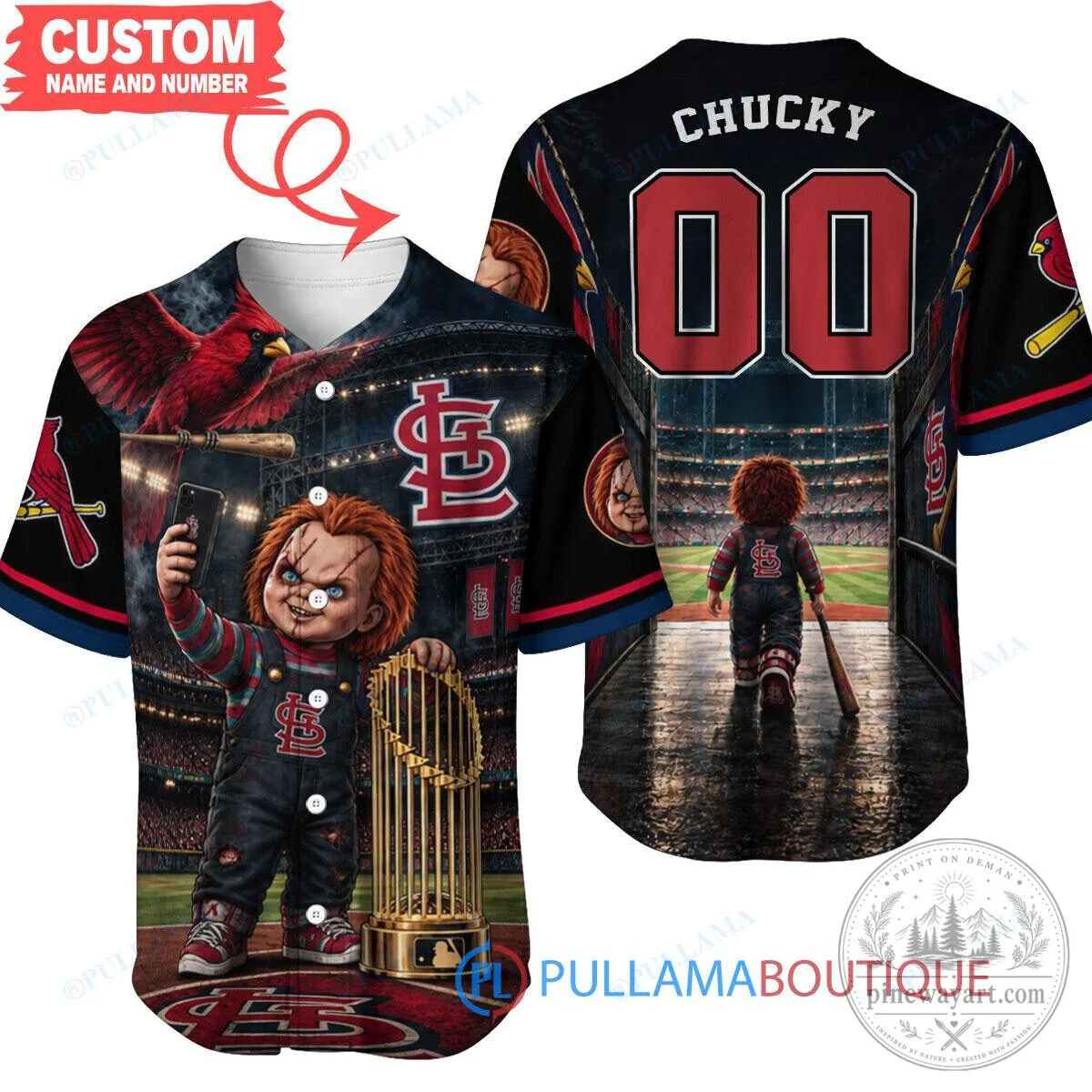 St. Louis Cardinals Chucky Doll Baseball Fan Hawaiian Shirt