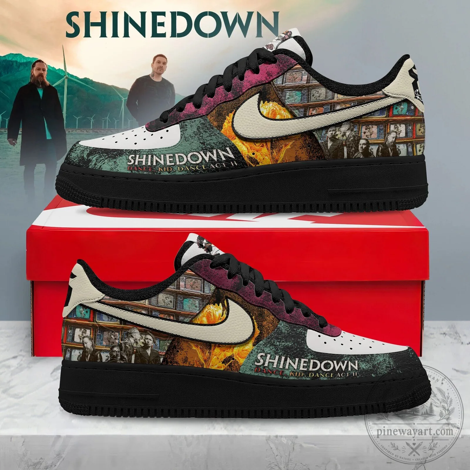 Shinedown Dance Kid Dance Act II Graphic Sneakers for Rock Fans