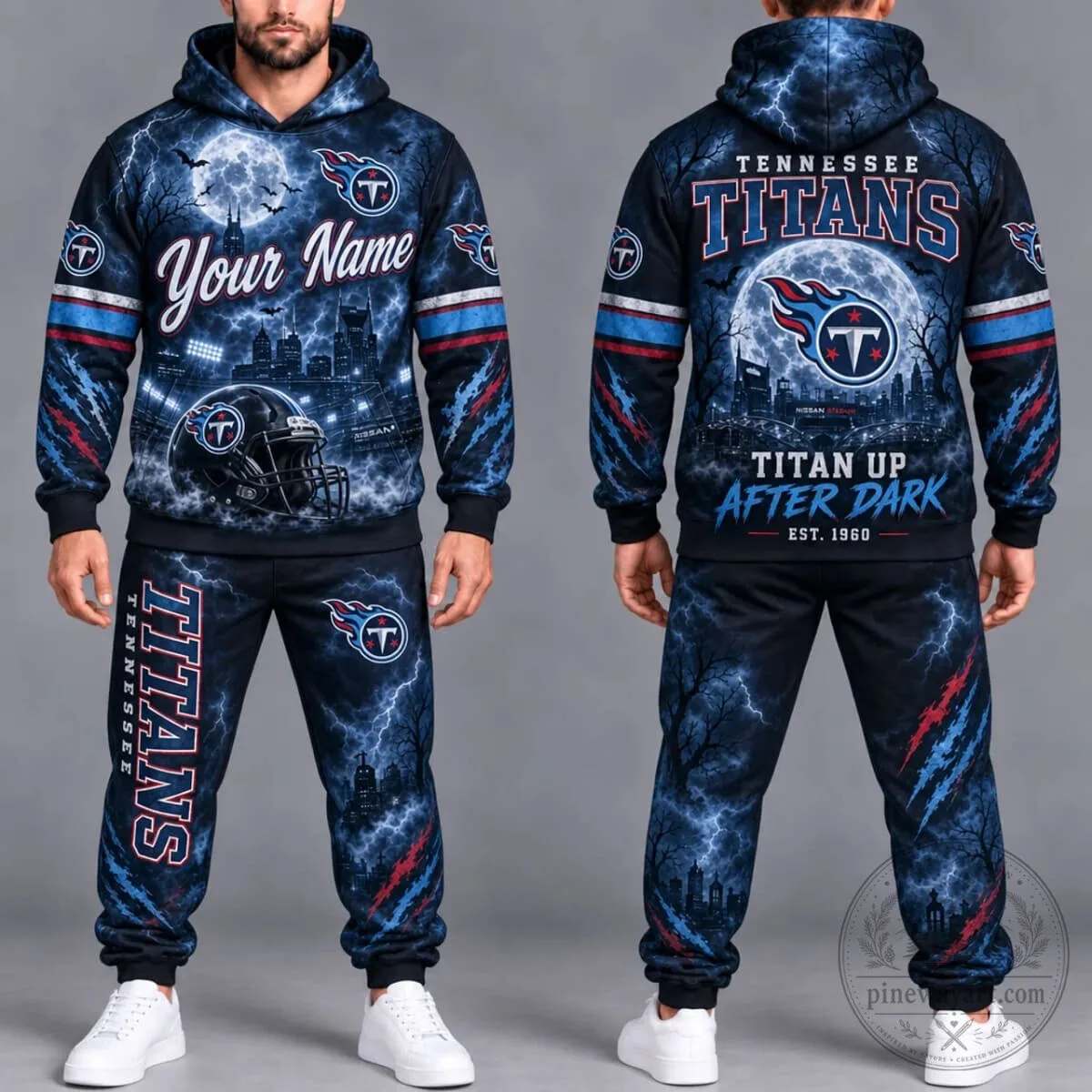Tennessee Titans Football Full Moon After Dark Halloween Hoodie 1 Tennessee Titans Football Full Moon After Dark Halloween Hoodie