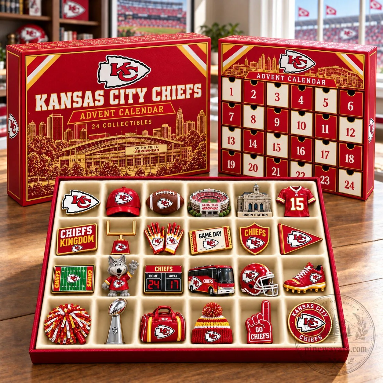 Kansas City Chiefs Football Team Advent Calendar 24 Collectibles