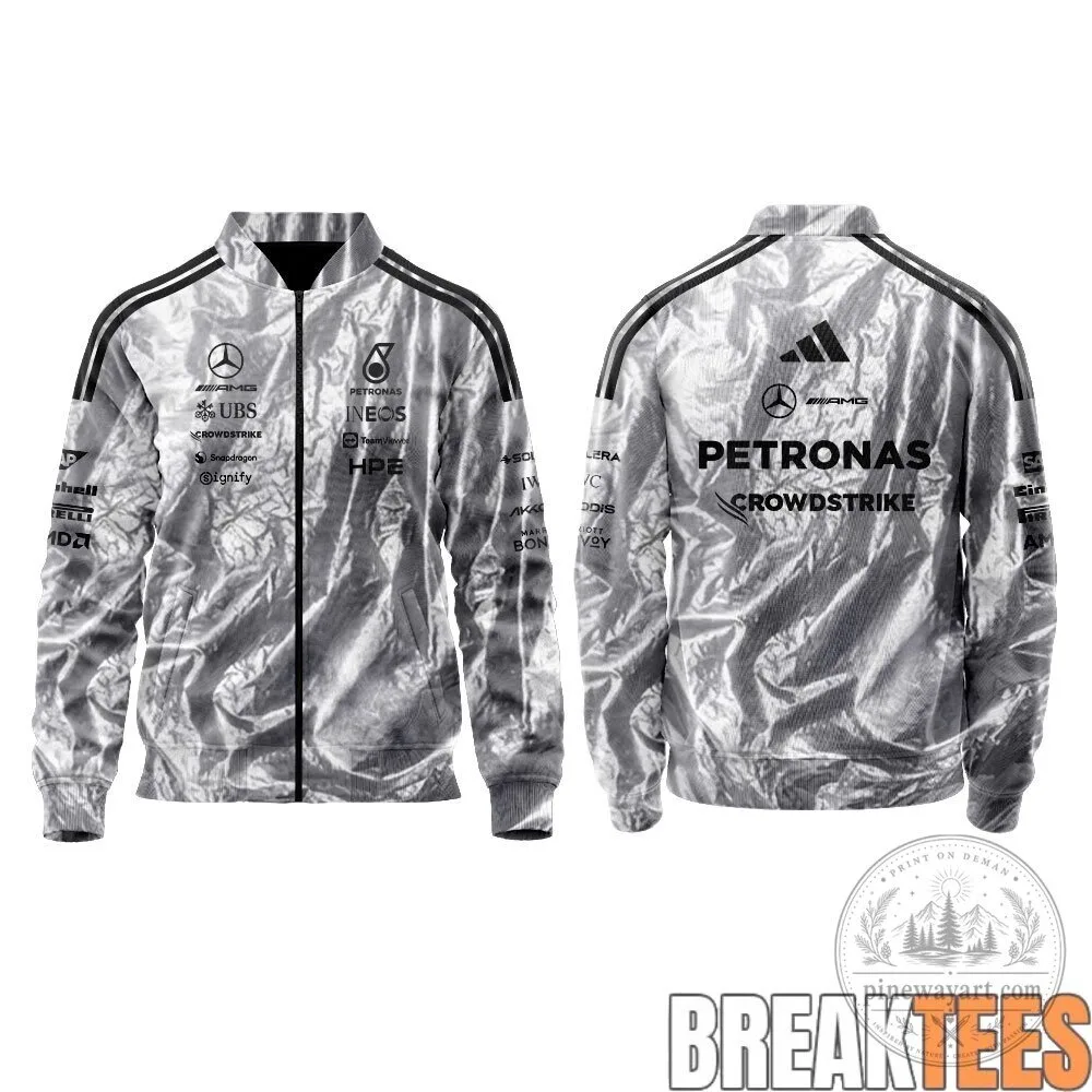 Mercedes-AMG Petronas Formula One Team Silver Racing Jacket 7 Mercedes-AMG Petronas Formula One Team Silver Racing Jacket