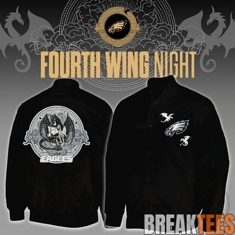 Fourth Wing Night NFL Football Teams Black Bomber Jacket 10 Fourth Wing Night NFL Football Teams Black Bomber Jacket