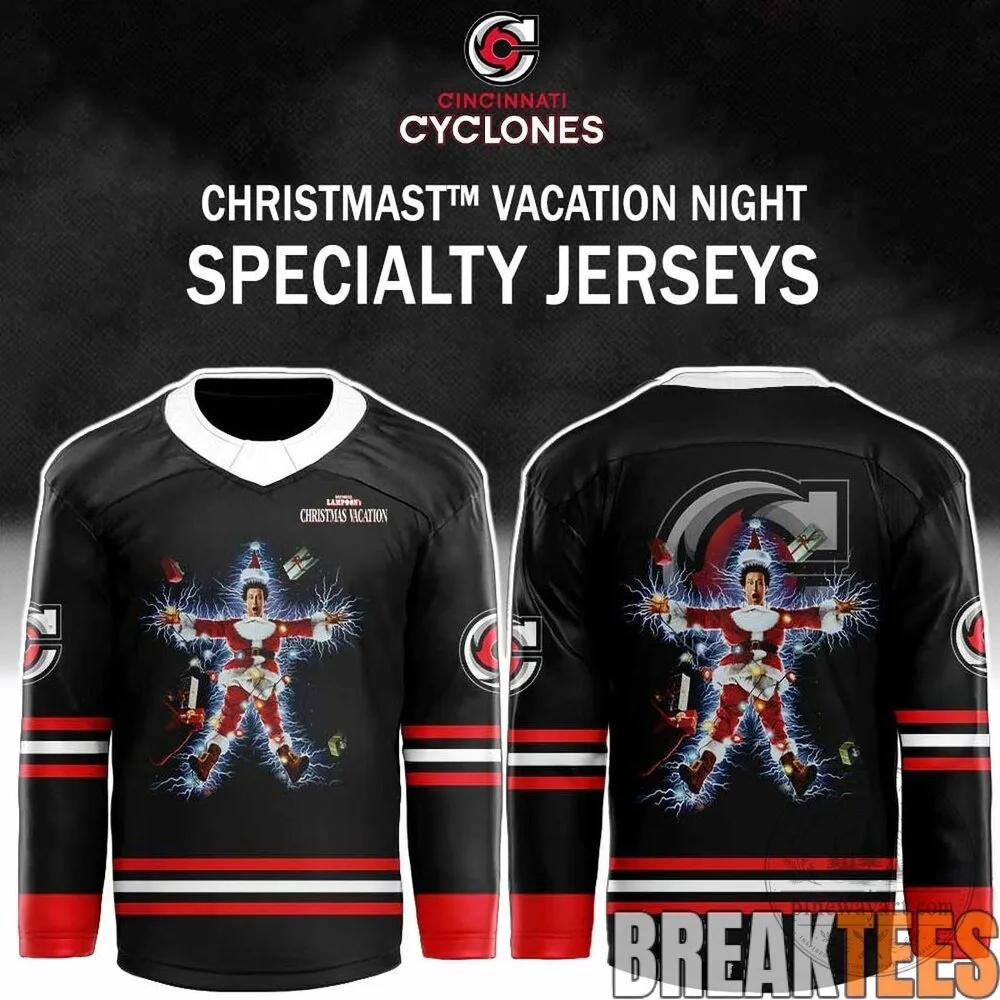 Cincinnati Cyclones Hockey Jersey featuring National Lampoon's Christmas Vacation Design