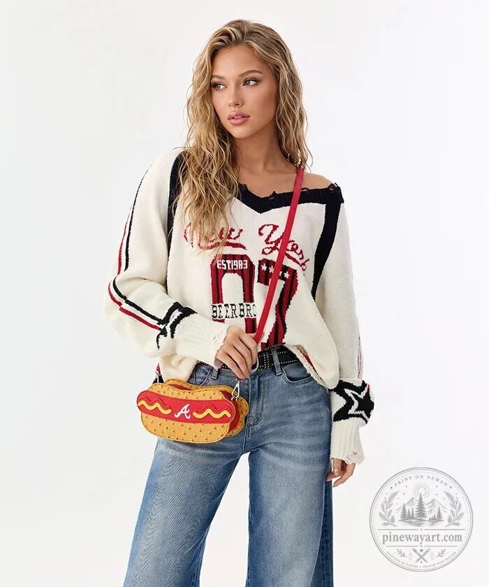 Atlanta Braves Hot Dog Crossbody Bag with Adjustable Strap 15 Atlanta Braves Hot Dog Crossbody Bag with Adjustable Strap