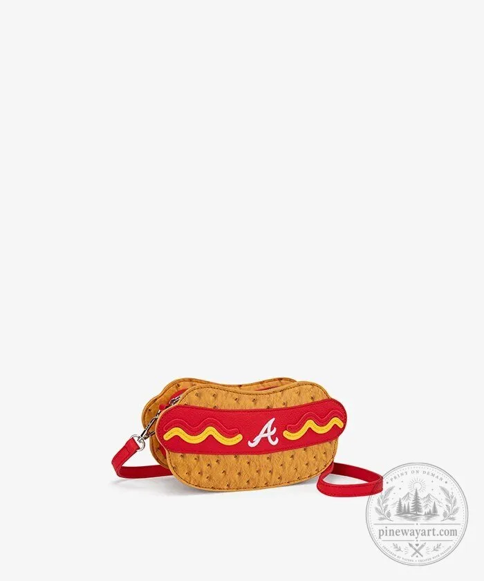 Atlanta Braves Hot Dog Crossbody Bag with Adjustable Strap 18 Atlanta Braves Hot Dog Crossbody Bag with Adjustable Strap