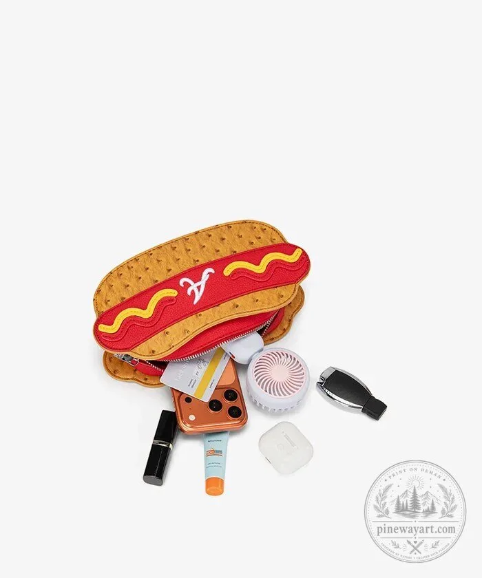 Atlanta Braves Hot Dog Crossbody Bag with Adjustable Strap 23 Atlanta Braves Hot Dog Crossbody Bag with Adjustable Strap
