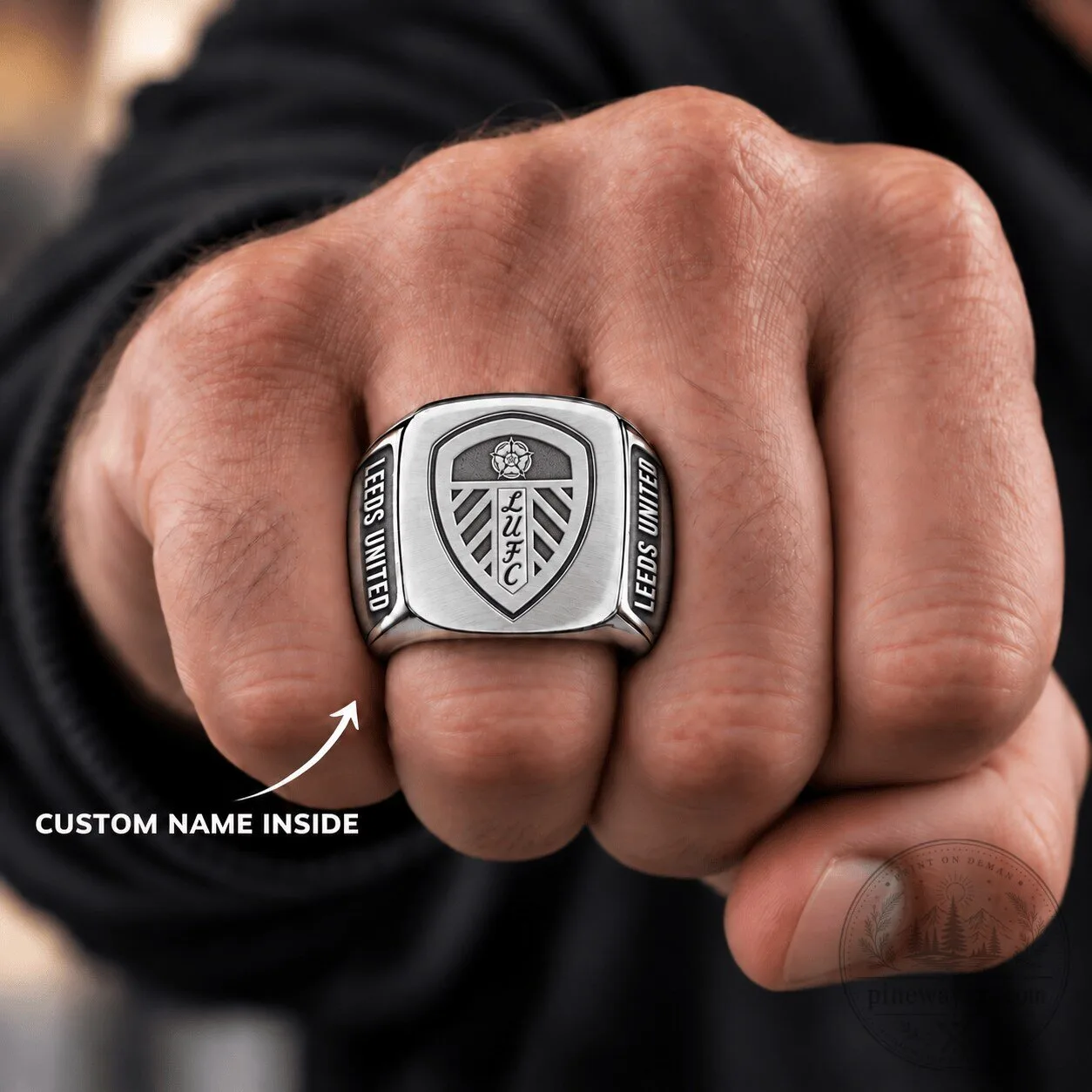 Leeds United Football Club English Premier League Silver Ring