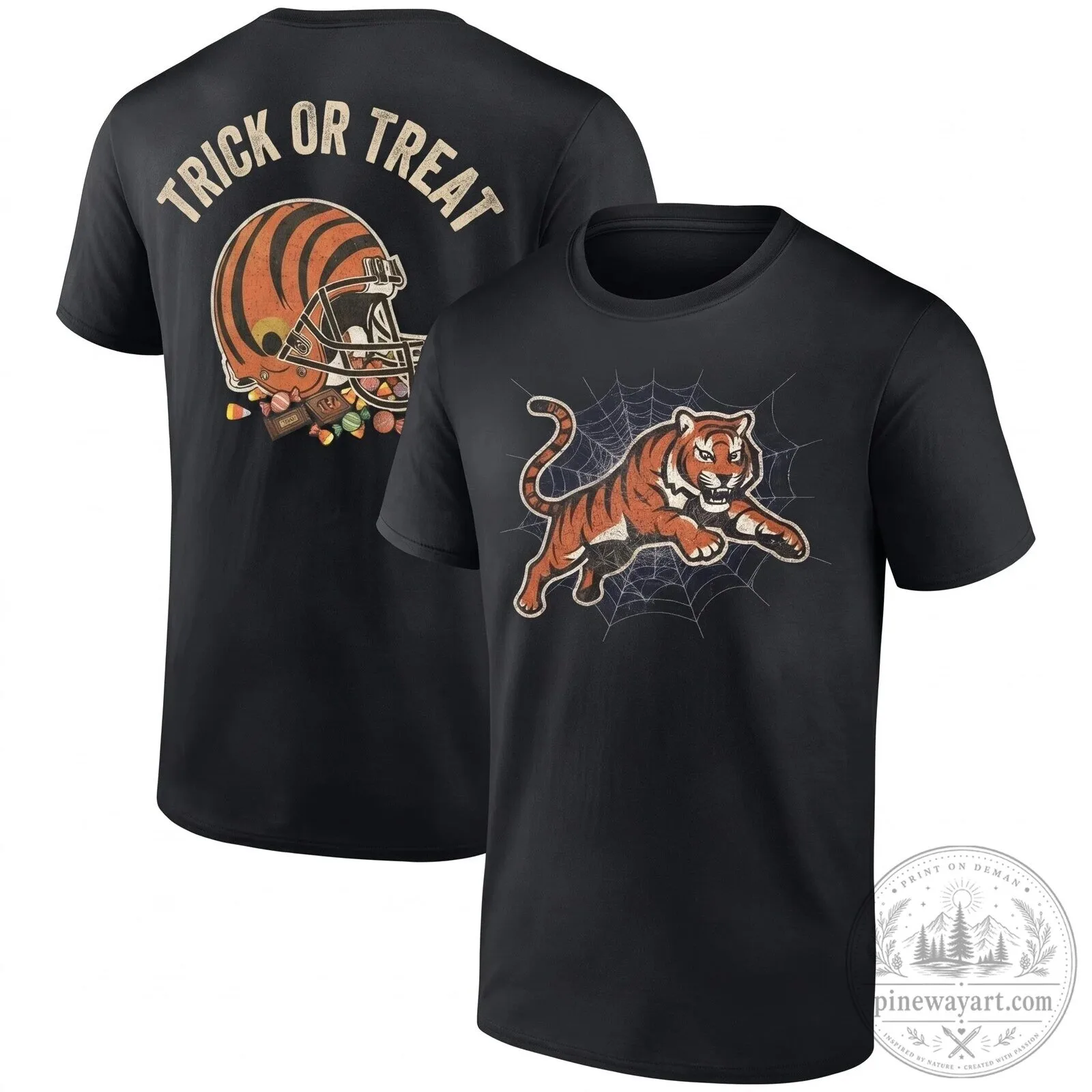 Halloween T-Shirt featuring Cincinnati Bengals Football Helmet for Trick or Treating 7 Halloween T-Shirt featuring Cincinnati Bengals Football Helmet for Trick or Treating