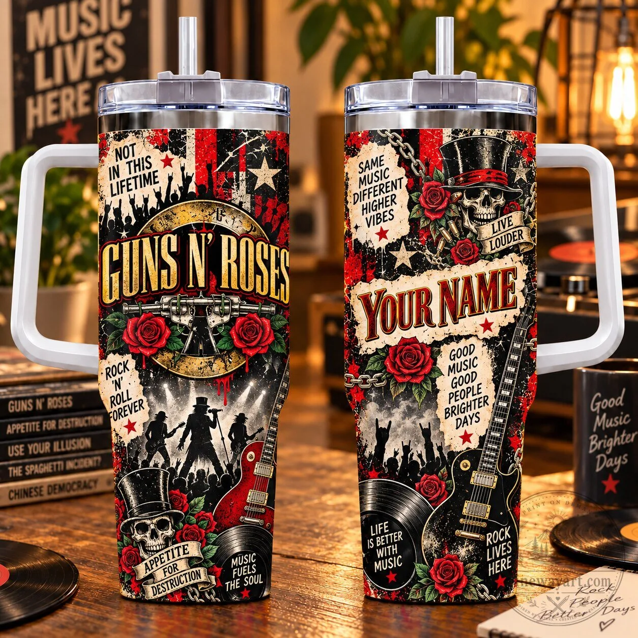 Guns N’ Roses Appetite for Destruction Personalized Stainless Steel Tumbler 2 Guns N’ Roses Appetite for Destruction Personalized Stainless Steel Tumbler