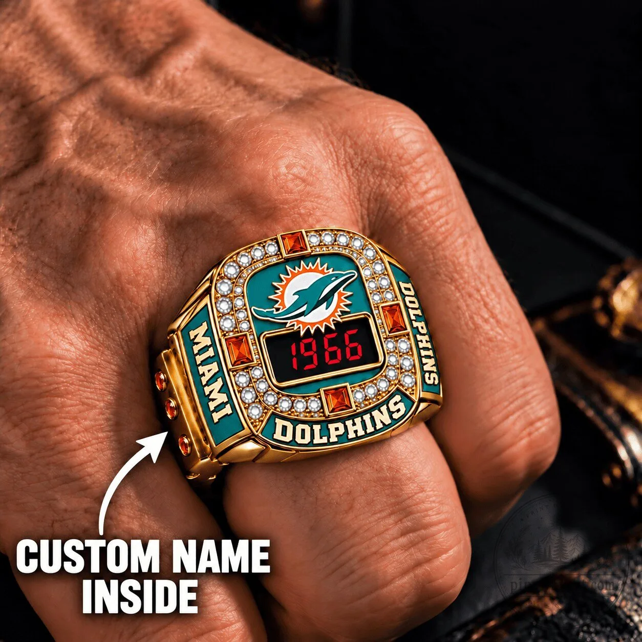 Miami Dolphins National Football League Super Bowl Championship Ring Custom Name