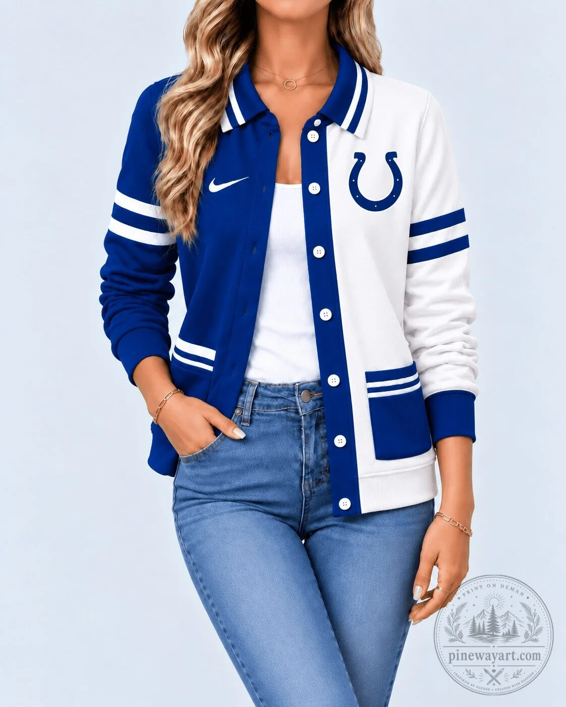 Indianapolis Colts National Football League Classic Varsity Button-Up Jacket 5 Indianapolis Colts National Football League Classic Varsity Button-Up Jacket