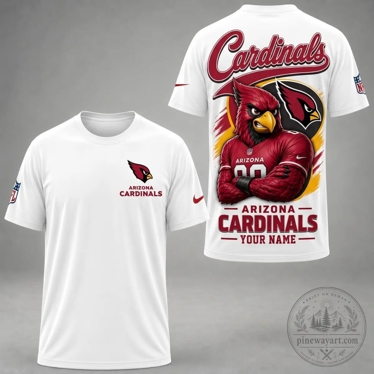 Arizona Cardinals Fan Shirt Personalized NFL Mascot Legacy T-Shirt