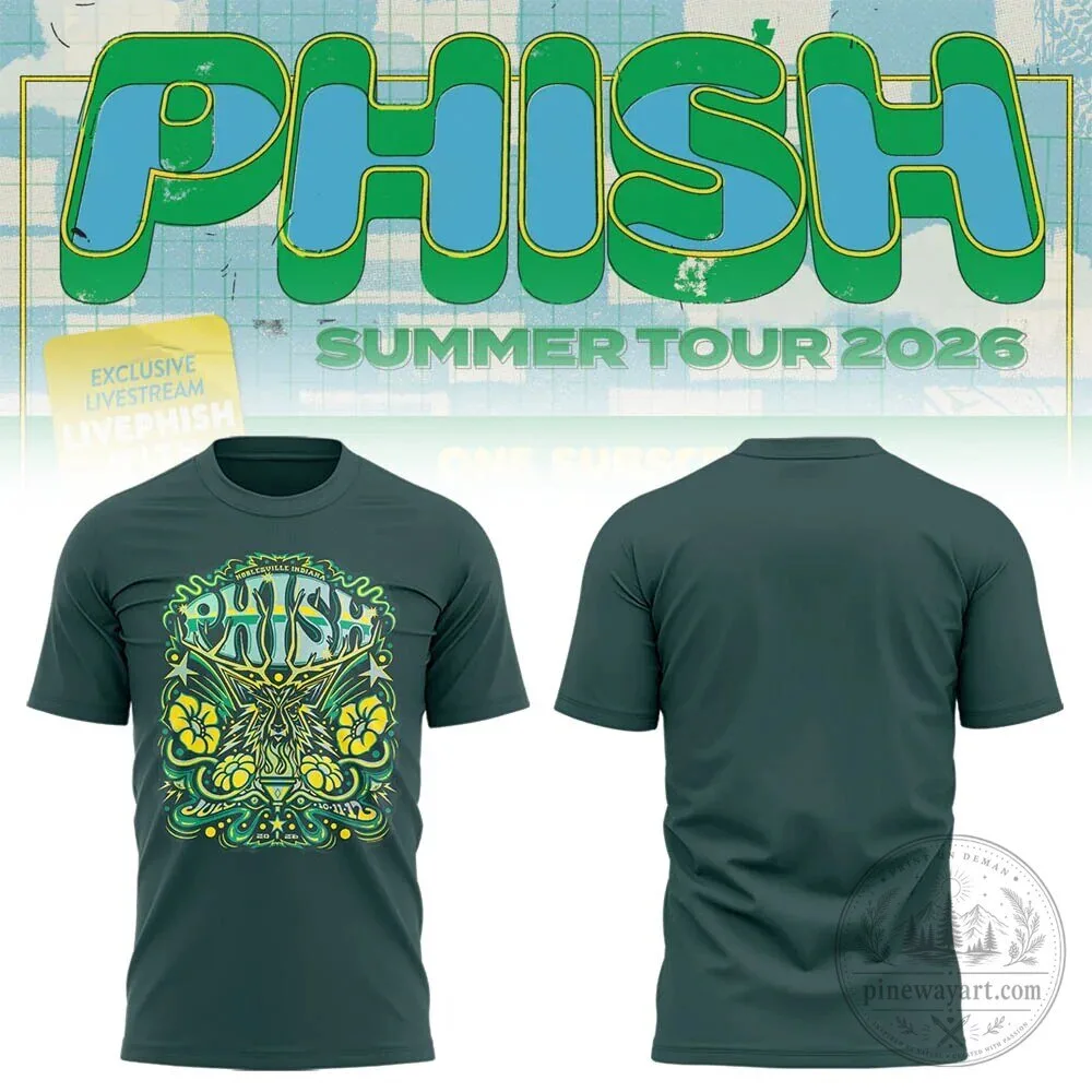 Phish Summer Tour 2026 Noblesville Indiana Concert Graphic T-Shirt