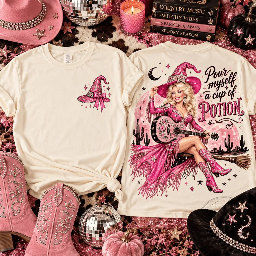 Dolly Parton Glam Country Witch Potion Halloween T-Shirt Dolly Parton Glam Country Witch Potion Halloween T-Shirt