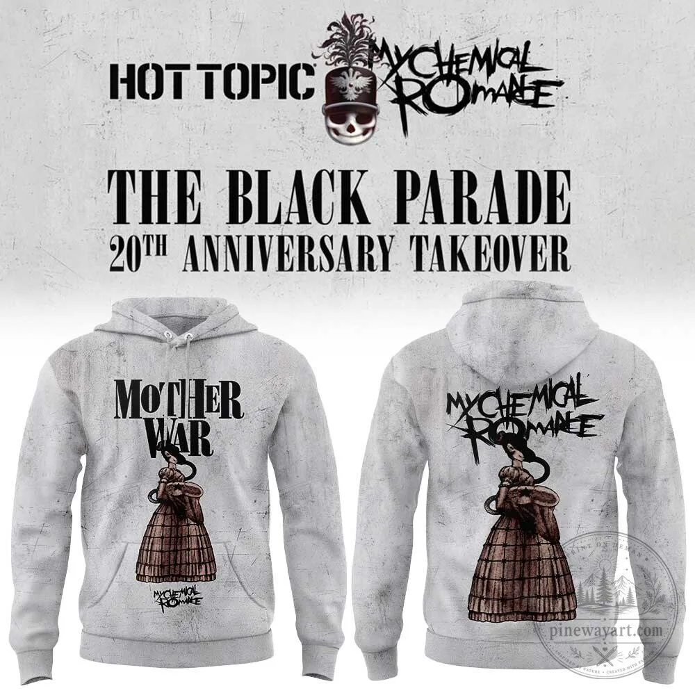 20th Anniversary Hoodie for My Chemical Romance's The Black Parade - Mother War Design 6 20th Anniversary Hoodie for My Chemical Romance