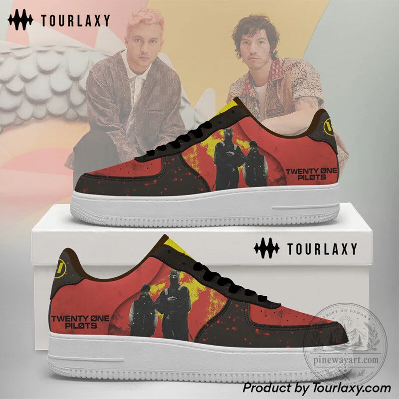 Twenty One Pilots Clancy Tour Black and Red Fan Shoes 3 Twenty One Pilots Clancy Tour Black and Red Fan Shoes