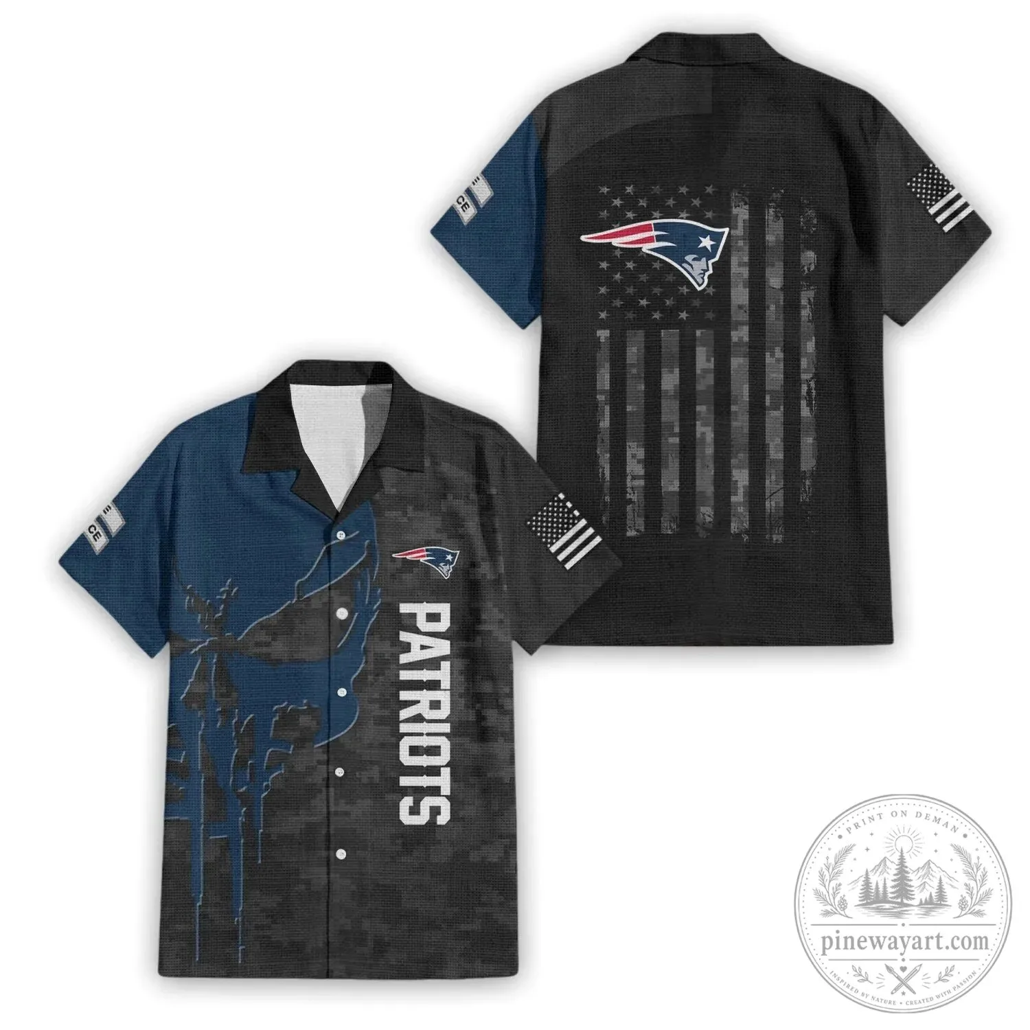 New England Patriots Salute To Service Skull Camouflage Hawaiian Shirt 5 New England Patriots Salute To Service Skull Camouflage Hawaiian Shirt