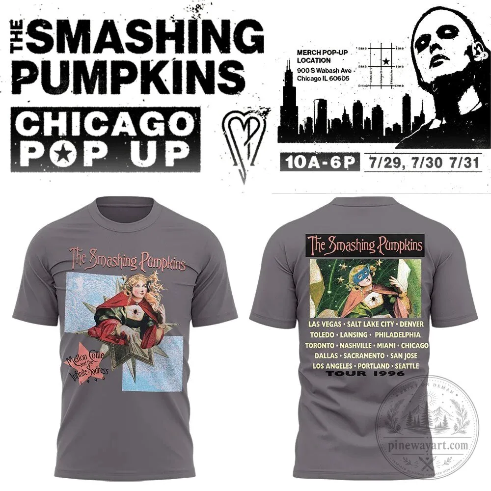 The Smashing Pumpkins Mellon Collie and the Infinite Sadness 1996 Tour T-Shirt 3 The Smashing Pumpkins Mellon Collie and the Infinite Sadness 1996 Tour T-Shirt