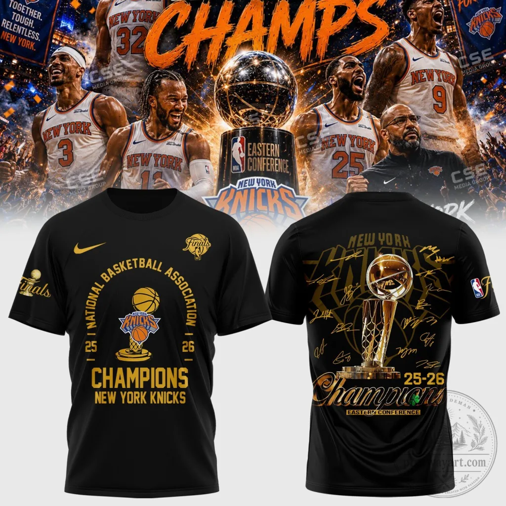 New York Knicks 2025-2026 NBA Finals Champions T-Shirt New York Knicks 2025-2026 NBA Finals Champions T-Shirt