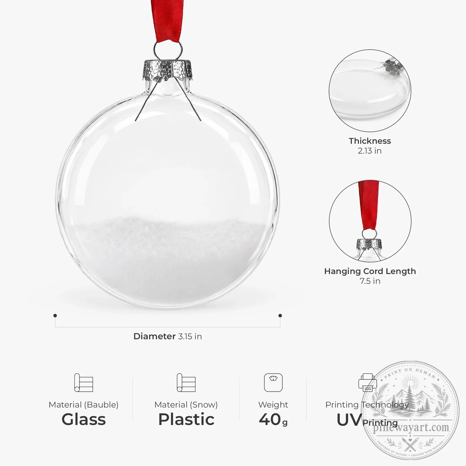 Personalized Couple and Cat Christmas Glass Ornament 11 Personalized Couple and Cat Christmas Glass Ornament